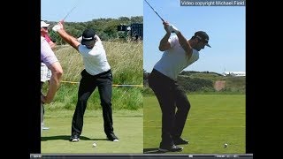 Jon Rahm golf swing  Long Iron faceon amp downtheline July 2017 [upl. by Dunseath]