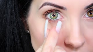 REMOVING CONTACT LENSES WITH LONG NAILS 😱💅🏼 [upl. by Fauver]