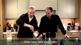 aerolatte  milk frother makes three layer caffè latte macchiato [upl. by Buzz778]