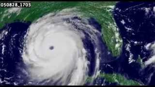 Hurricane Katrina Time Lapse Satellite [upl. by Hameerak]