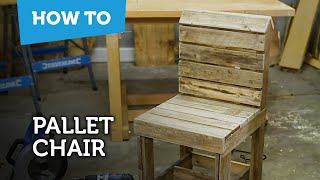 How to build a DIY pallet chair [upl. by Rengia]