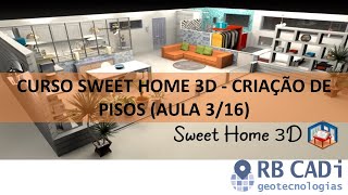 Curso Sweet Home 3D  Criação de pisos Aula 316 [upl. by Adelric]