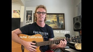 Hotel California Guitar Lesson  The Eagles  Intro Chords No Capo [upl. by Anneyehc]