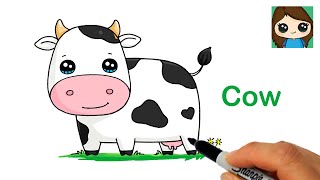 How to Draw a Cow Easy 🐮 [upl. by Giacopo]