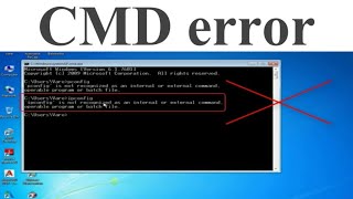 cmd error not recognized as internal and external command operable program or batch file fixed [upl. by Annadal265]