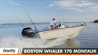 Boston Whaler 170 Montauk Video Boat Review [upl. by Aiki]