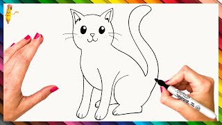 How To Draw A Cat Step By Step 🐈 Cat Drawing Easy [upl. by Reg]