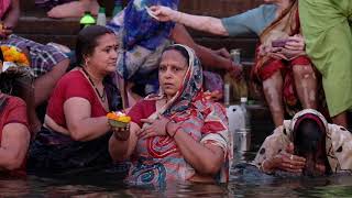 The ghats of the Ganges River in Varanasi India [upl. by Iaria]