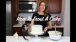 How To Frost A Cake  A Beginners Guide  CHELSWEETS [upl. by Piderit]