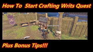 How to Start Crafting Writs Quest in ESO [upl. by Ajup427]