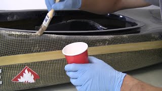 How to Repair a Damaged Composite Canoe or Kayak  CarbonKevlar Fibre [upl. by Newra411]