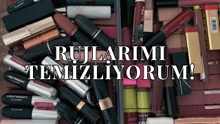 Makyaj Koleksiyonumu Temizliyorum  RUJLAR [upl. by Bellis]