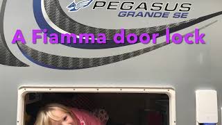 Fiamma door lock installation [upl. by Pollyanna618]