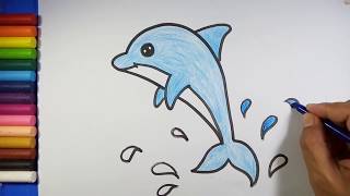 Easy and simple Dolphin Drawing [upl. by Deppy]