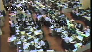 1987 Stock Market Crash stock footage  archival footage [upl. by Siocnarf782]