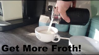 How to Get More Froth from Your Nespresso Coffee Aeroccino  Nespresso tips and help [upl. by Seys]