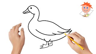 How to draw a duck  Easy drawings [upl. by Selin365]