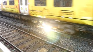 Merseyrail 507 009 making arcs at Birkdale station [upl. by Arimas]