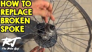 How To Replace A Broken Spoke On A Bike Wheel [upl. by Netniuq]