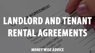 Landlord And Tenant Rental Agreements [upl. by Annaillil]