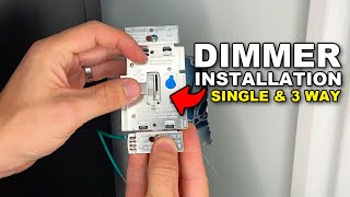 How to Install a Dimmer Switch  Single Pole or 3 Way [upl. by Godbeare]